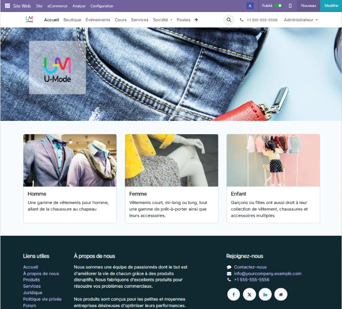 Site web société